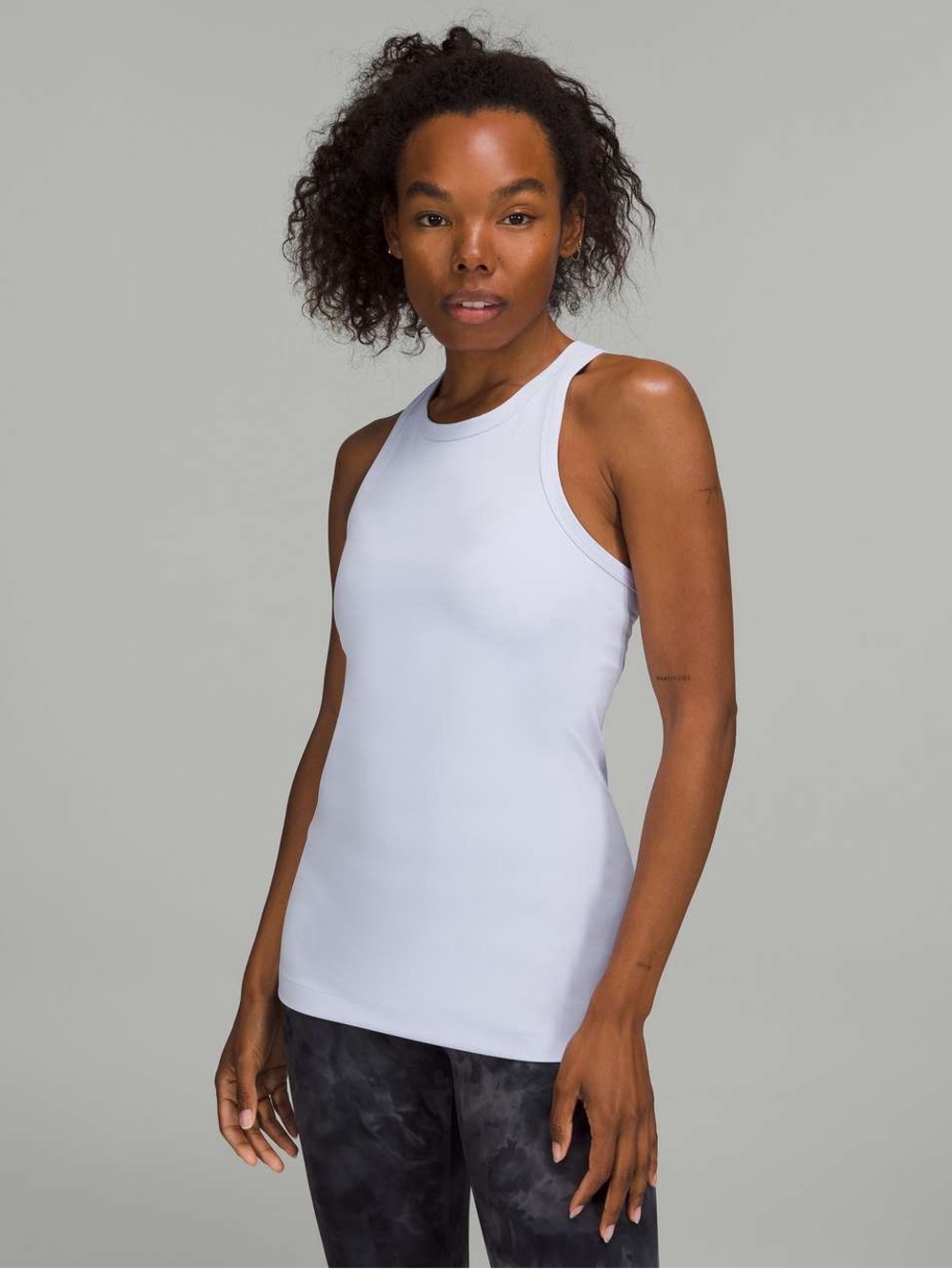 lululemon athletica White High-Neck Racerback Tank